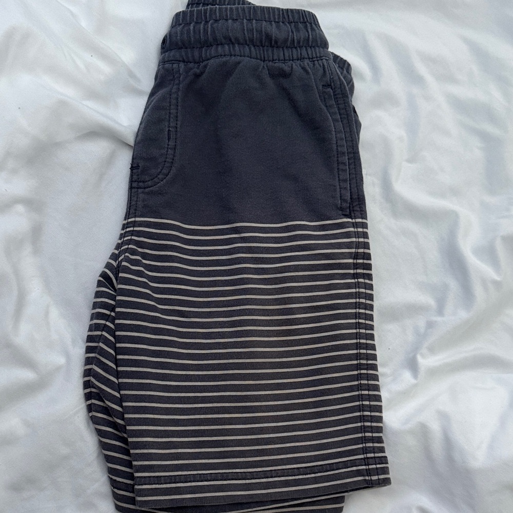 Tea Collection Charcoal and Gray Striped Kids Shorts